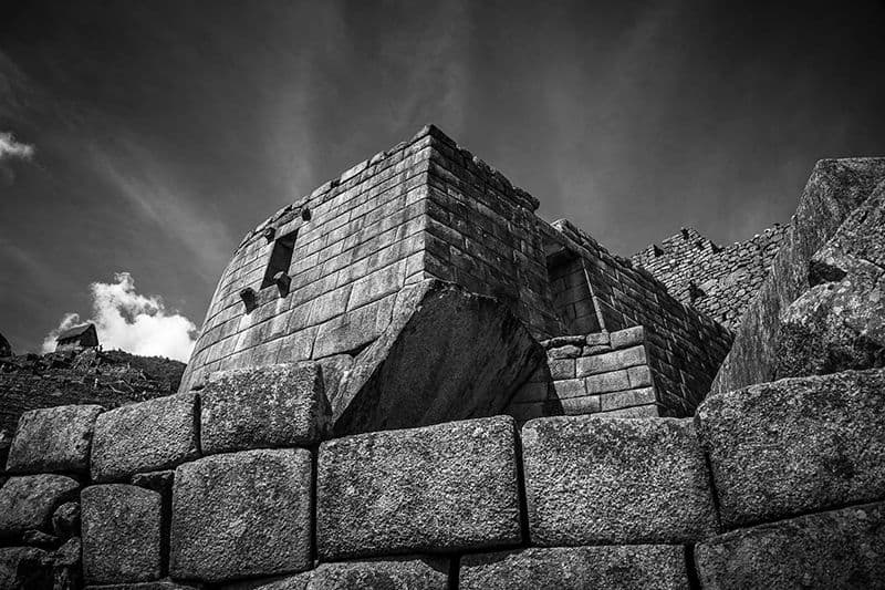 Machu Picchu, vista exterior do Templo do Sol Machu Picchu, vista exterior do Templo do Sol