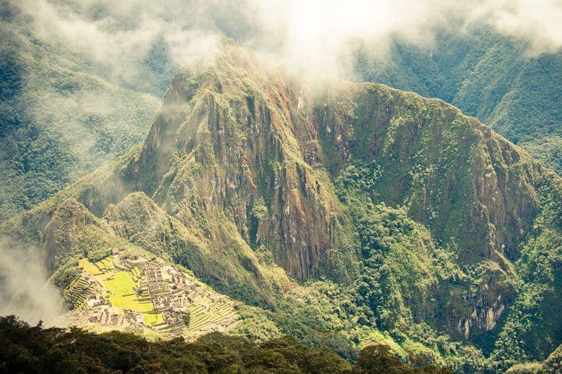 Vista della città Inca dalla montagna Machu Picchu Vista della città Inca dalla montagna Machu Picchu